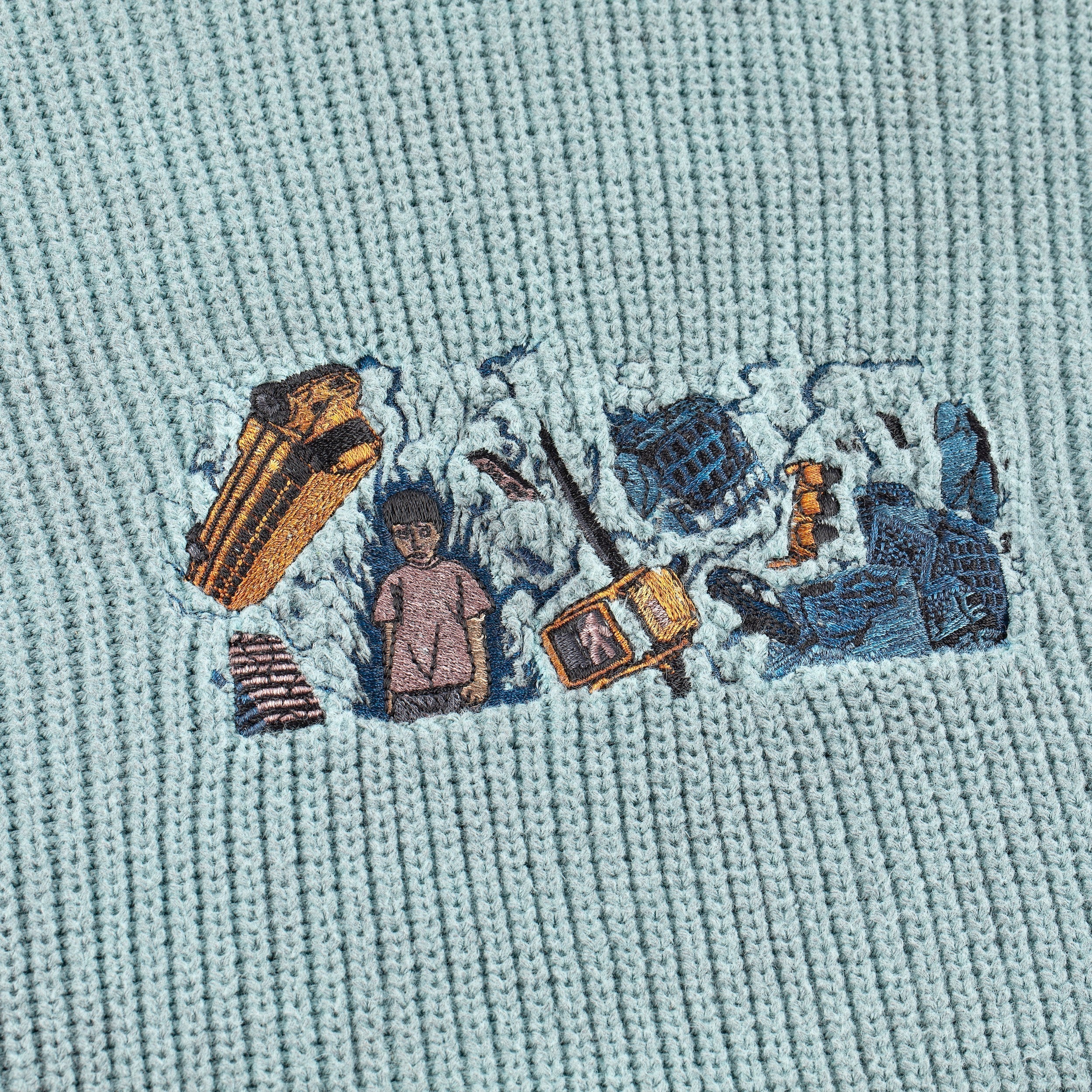 "super kid" heat reactive knit blue