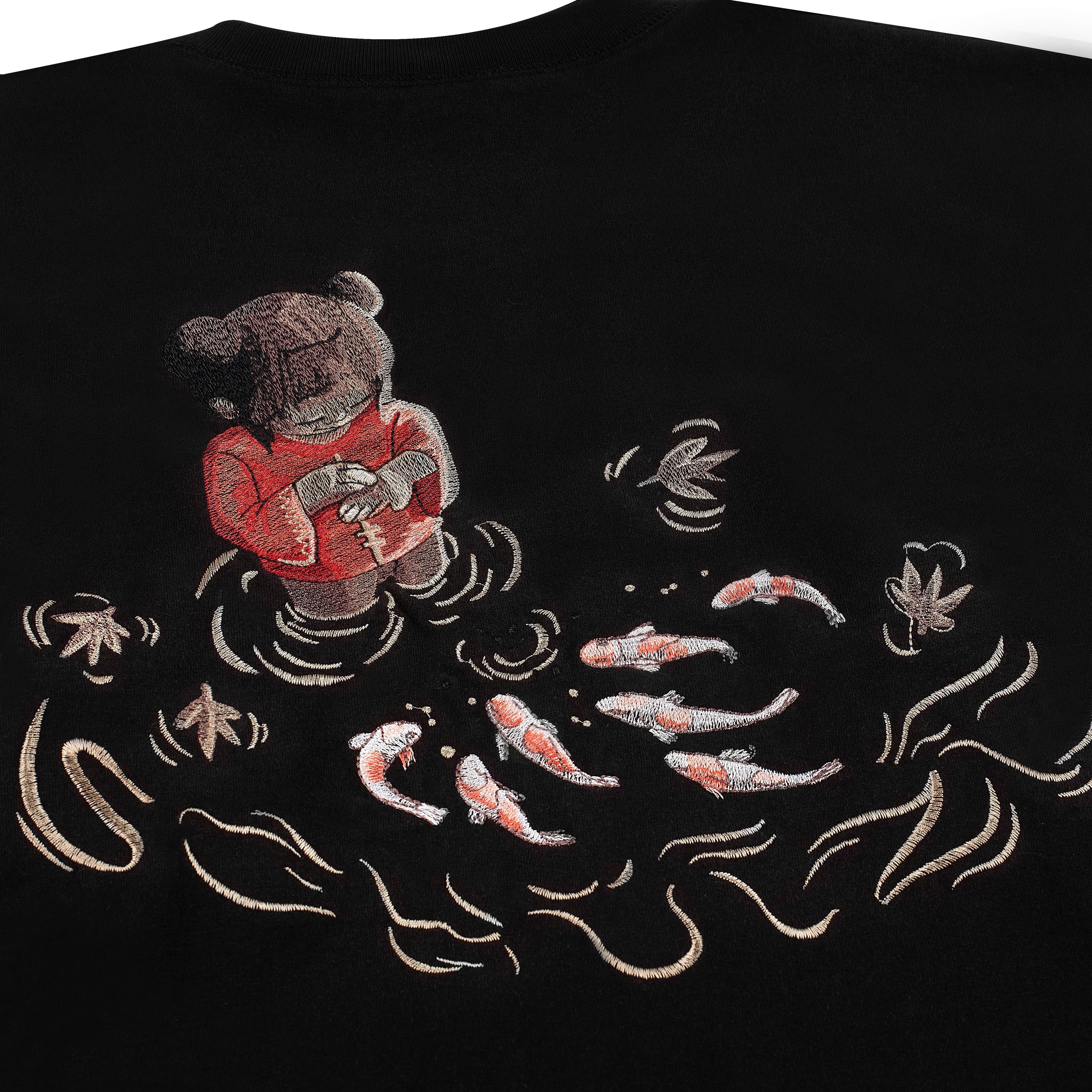 "koi fish" Long-sleeve black