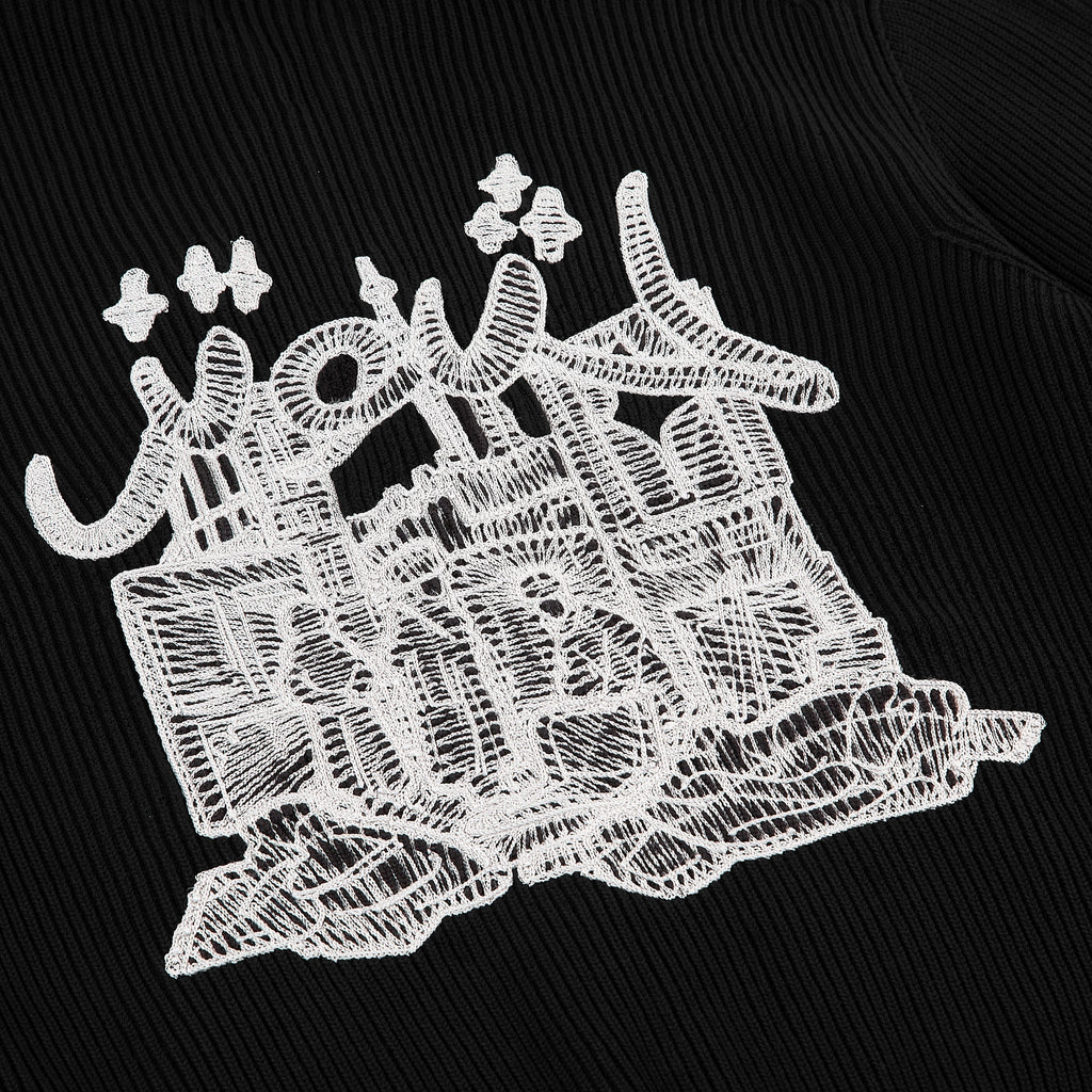 "yasmin v3" Zip Up knit black