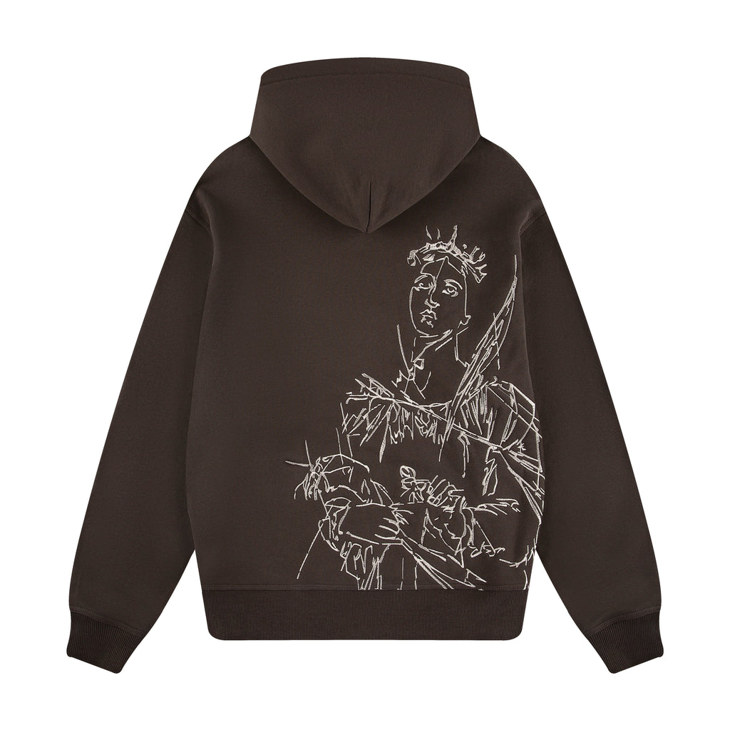 "awakening" Hoodie brown