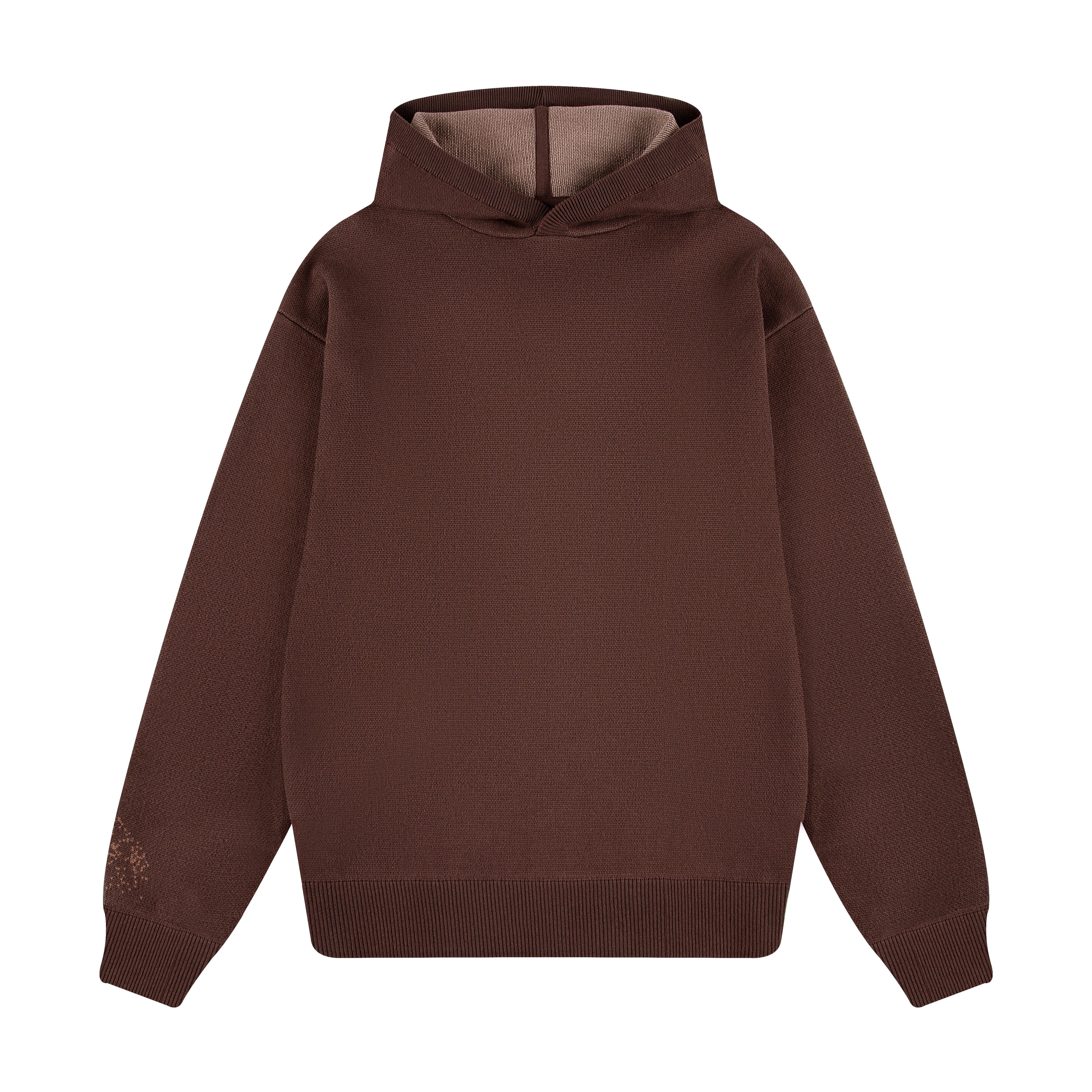 "awakening" knit Hoodie brown