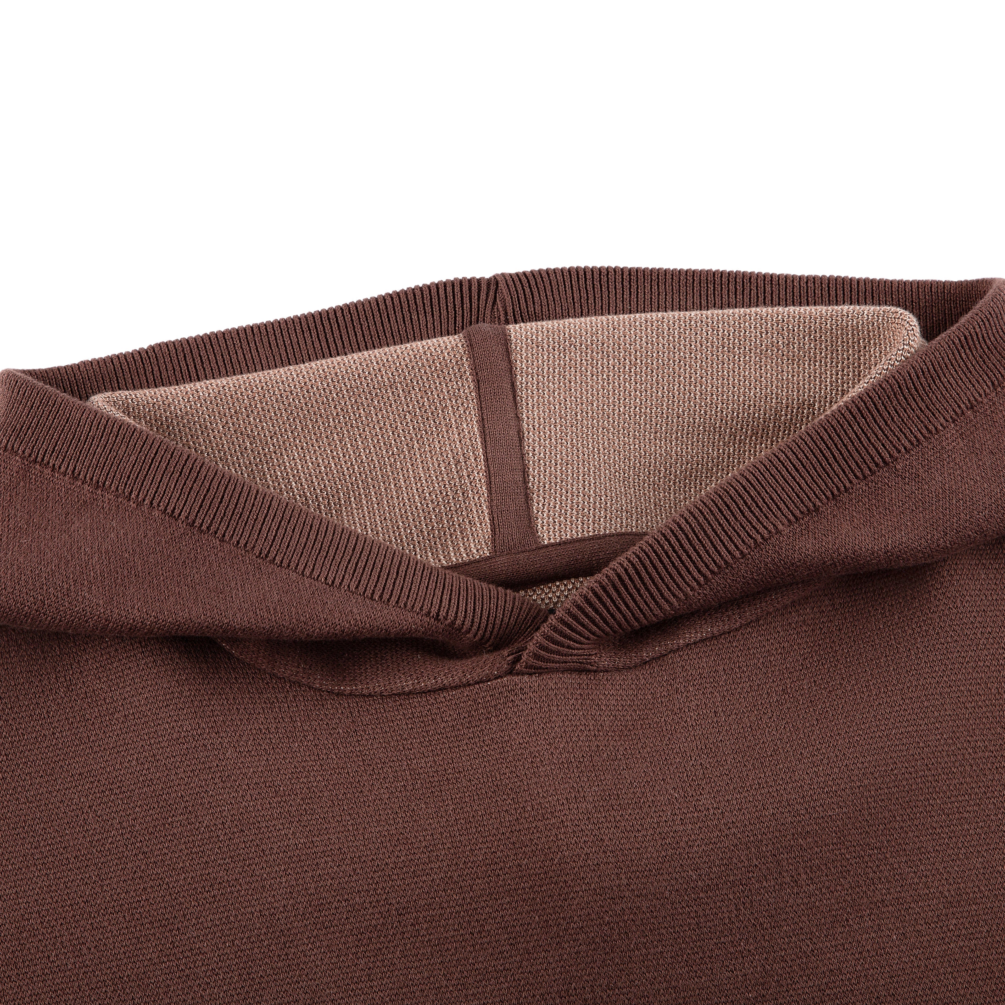 "awakening" knit Hoodie brown