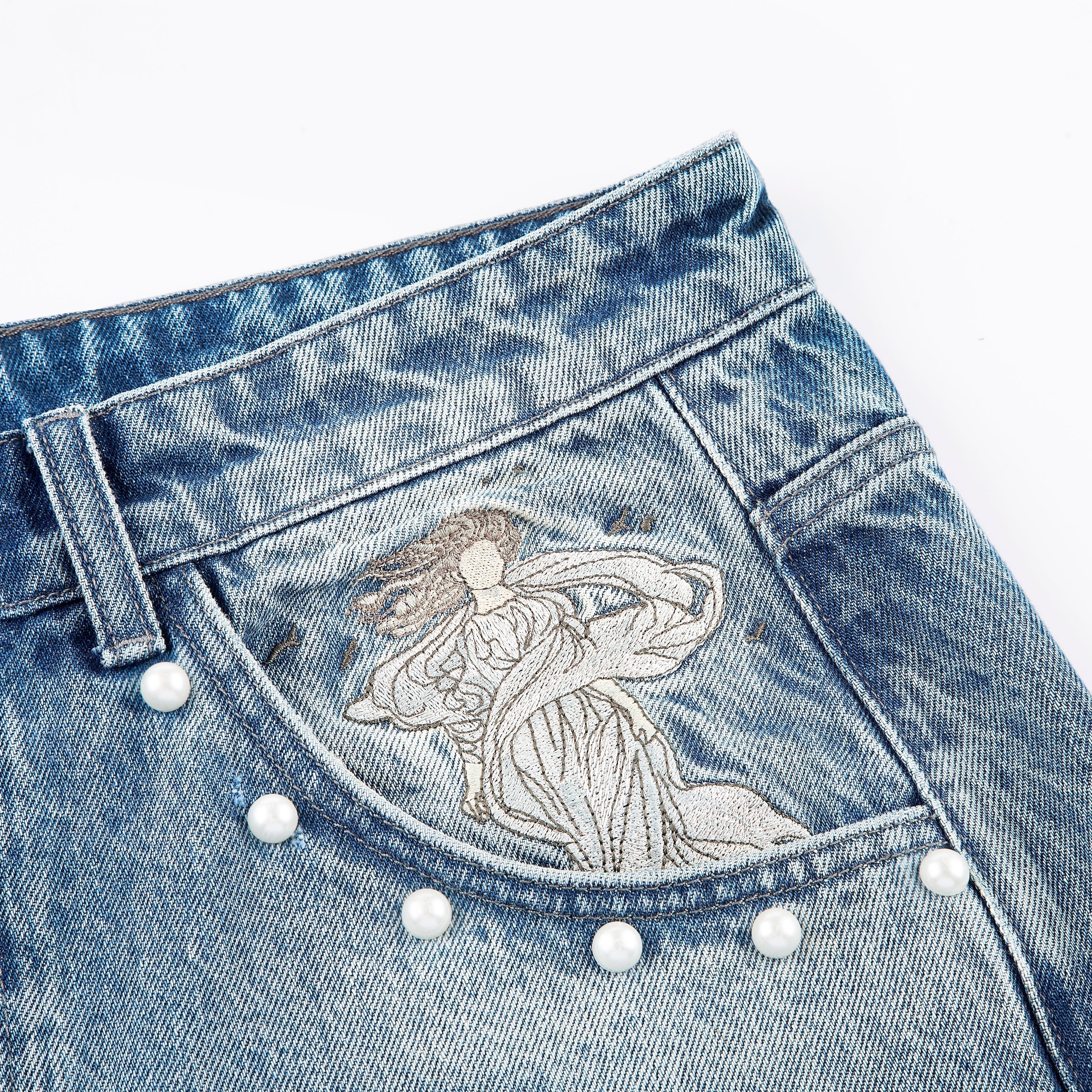 "awakening" Jorts blue