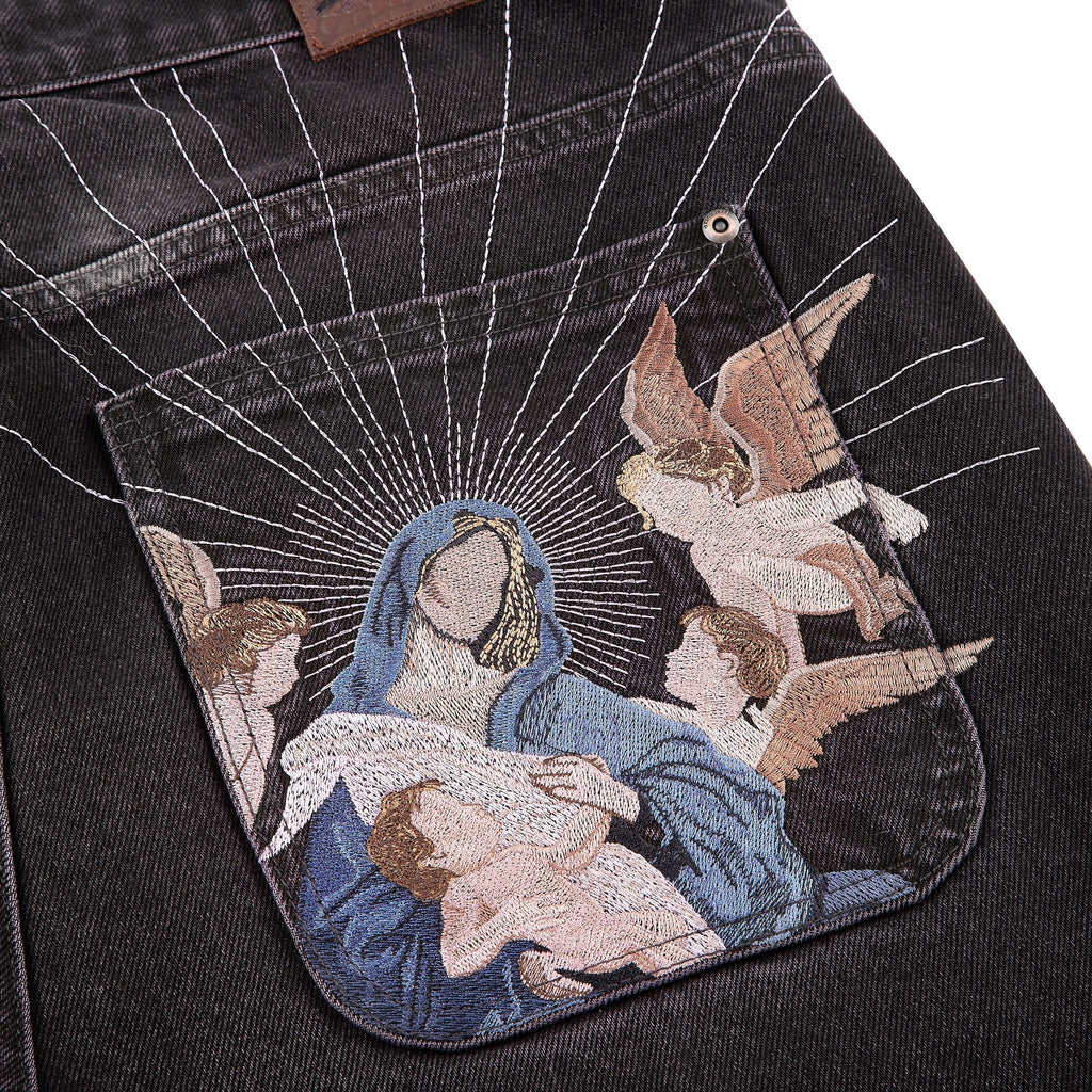 "awakening" Jorts purple tint