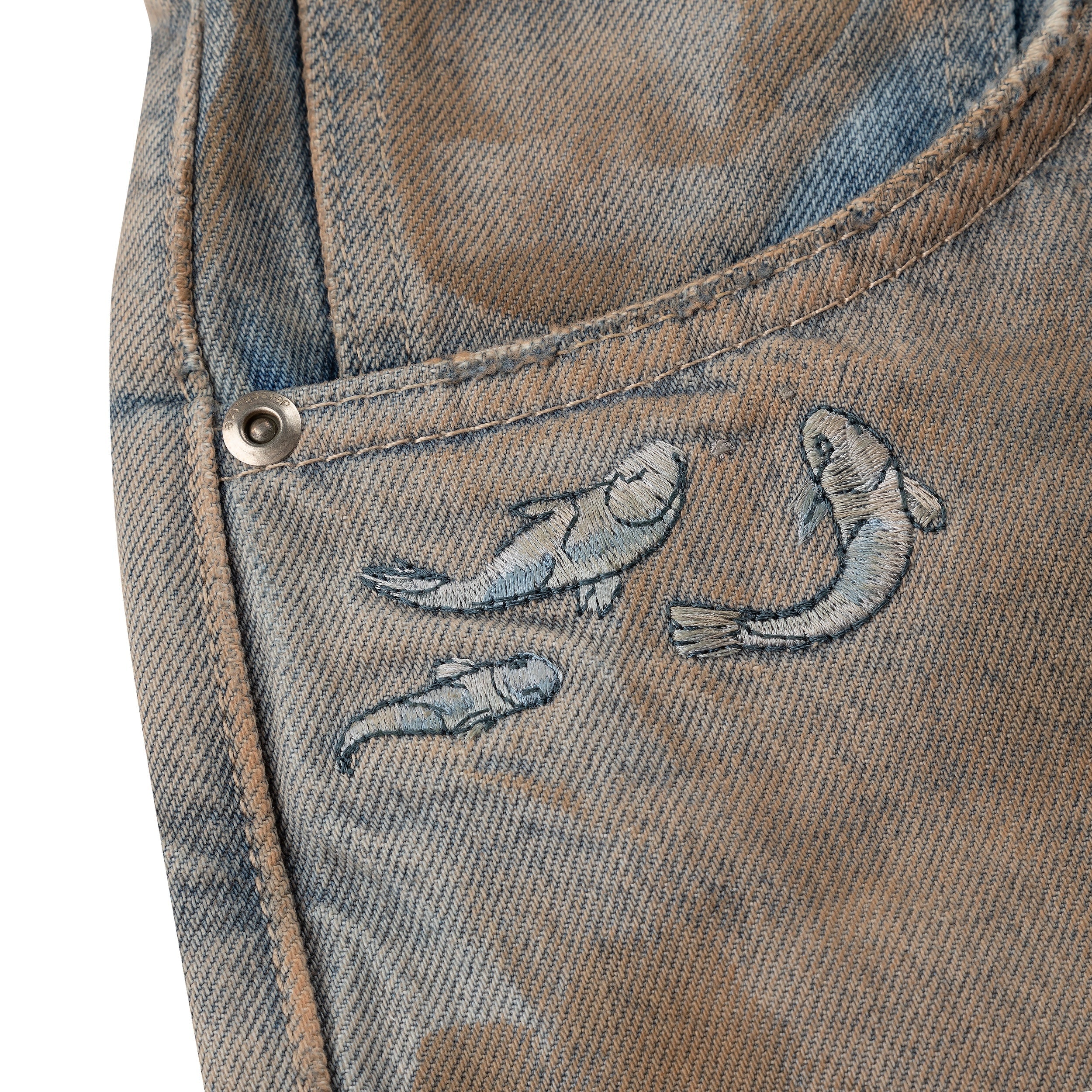 "koi fish v2" denim mud wash