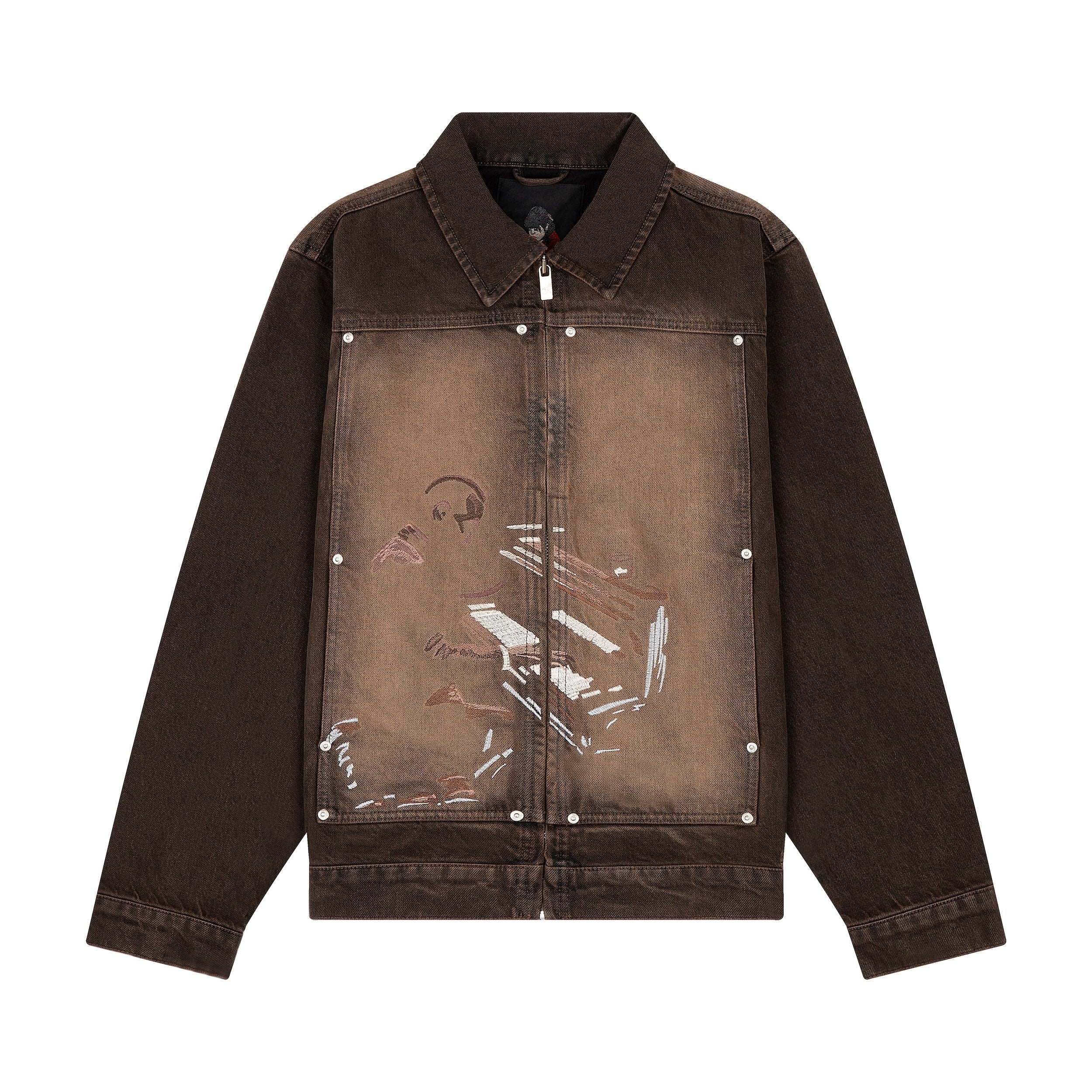 "jazz v2" denim Jacket brown