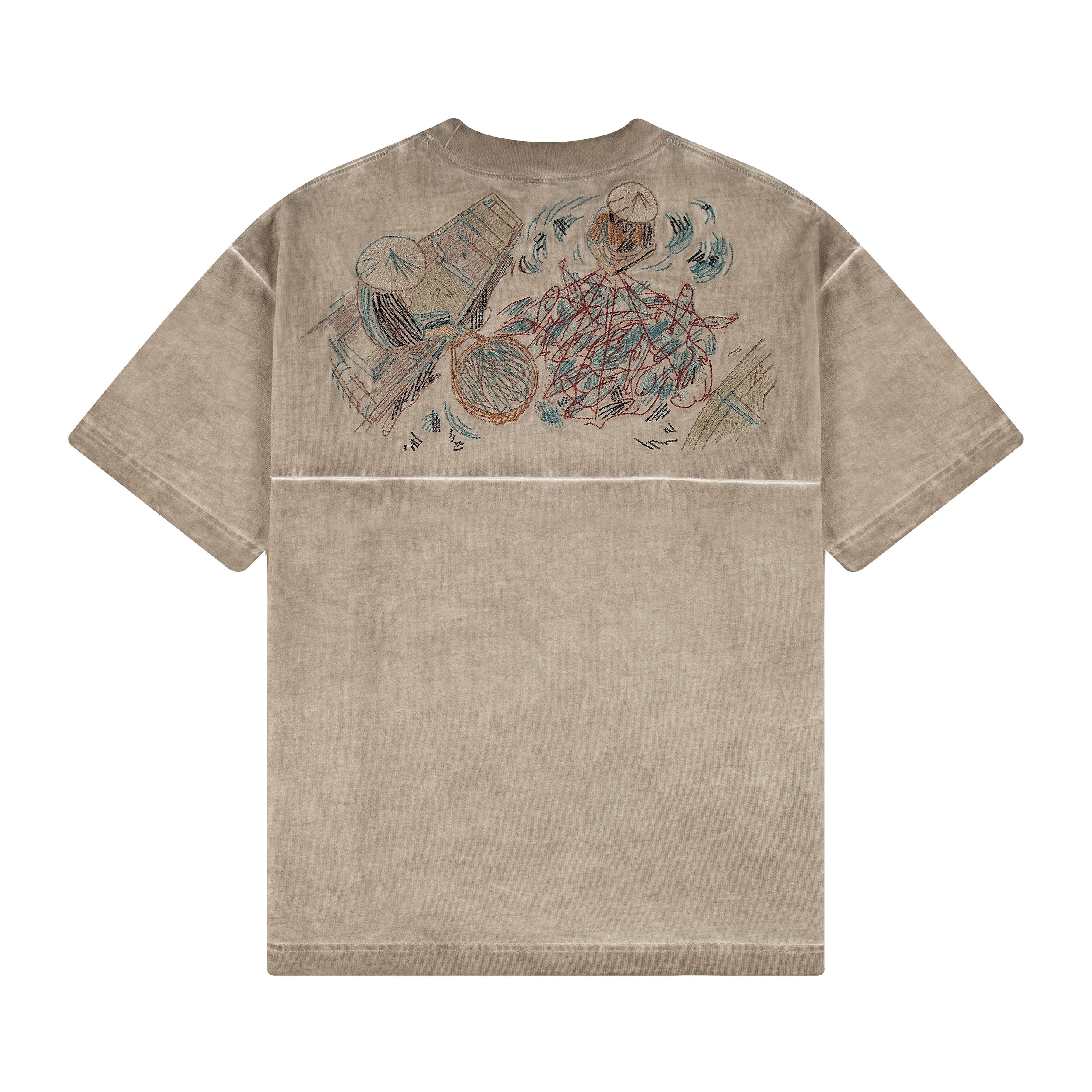 "lotus" T shirt sage green