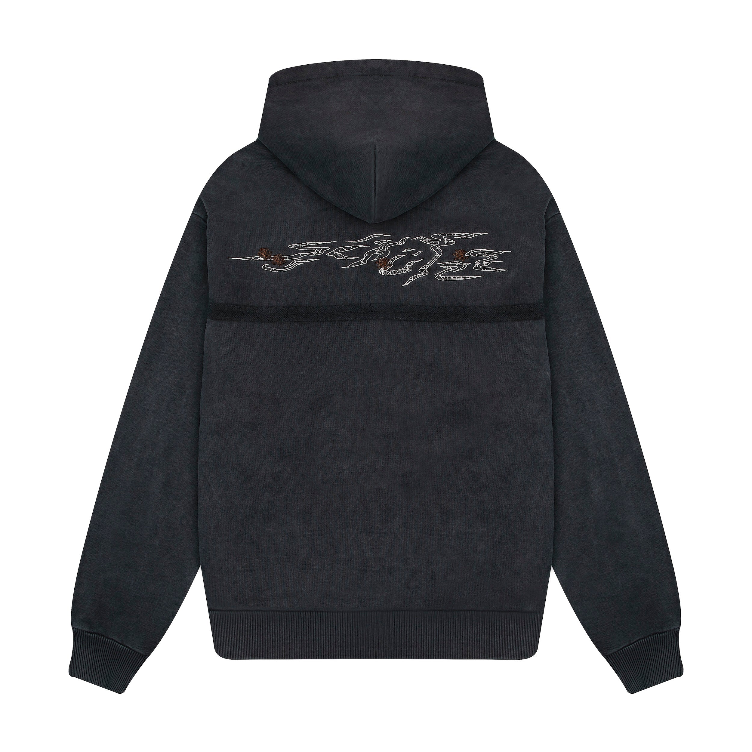 "sashiko" Hoodie anthracite