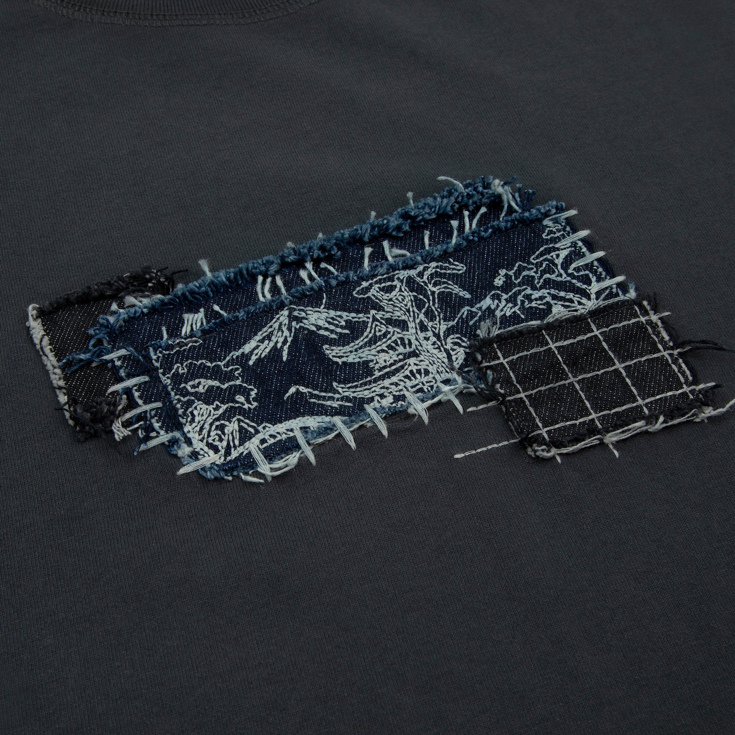 "sashiko" T Shirt anthracite