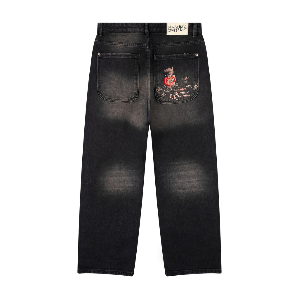 "koi fish v2" denim black