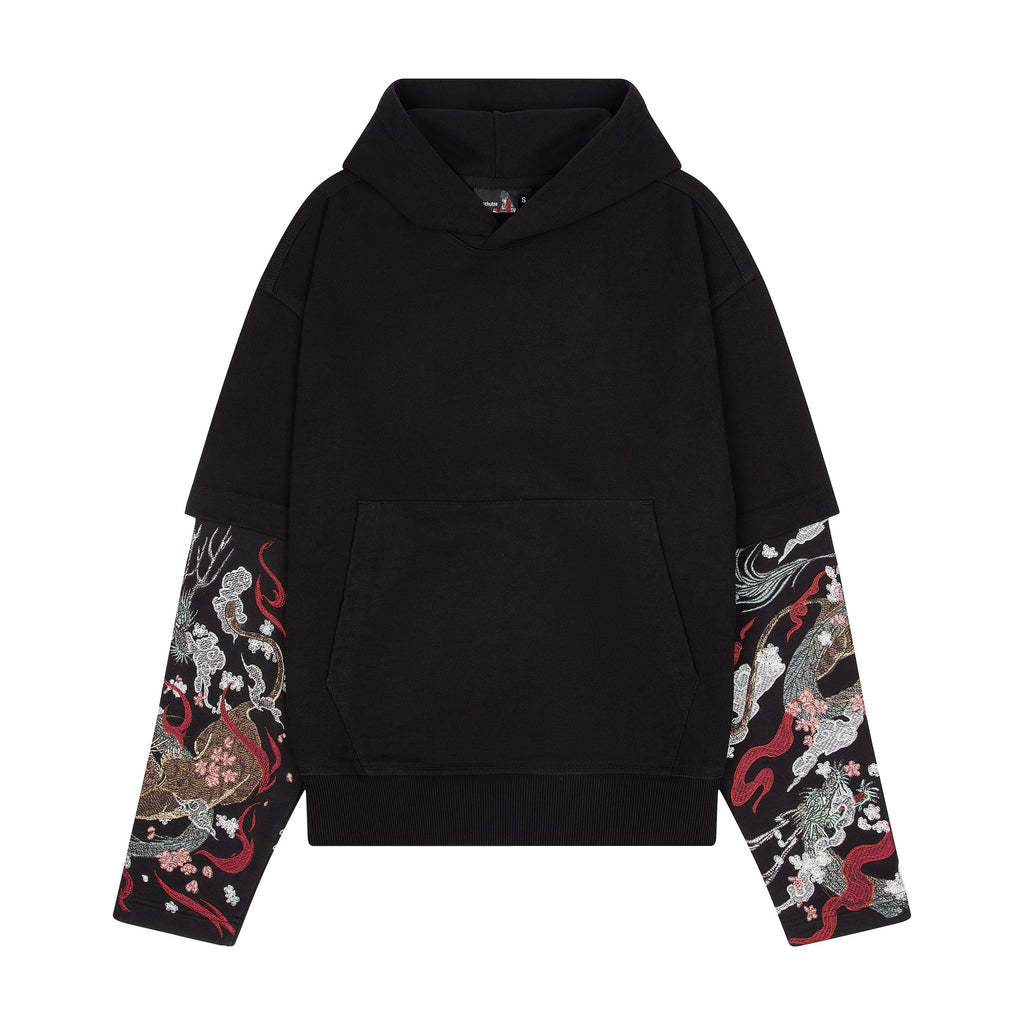 "yakuza" double sleeve Hoodie