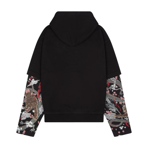 "yakuza" double sleeve Hoodie
