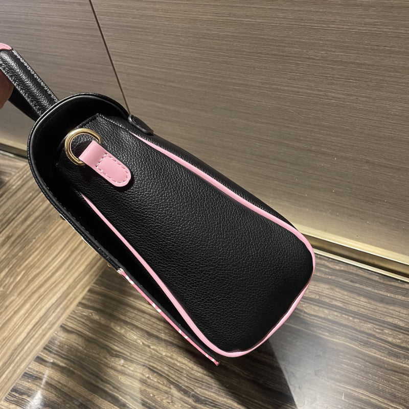 Chrome Heart Leather Bag Las Vegas Themed Embroidered Tote