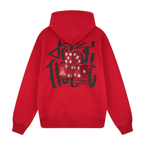 "dice" Hoodie red