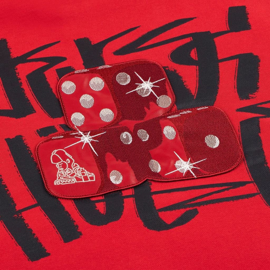 "dice" Hoodie red