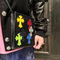 Chrome Heart Leather Bag Colored Leather Cross