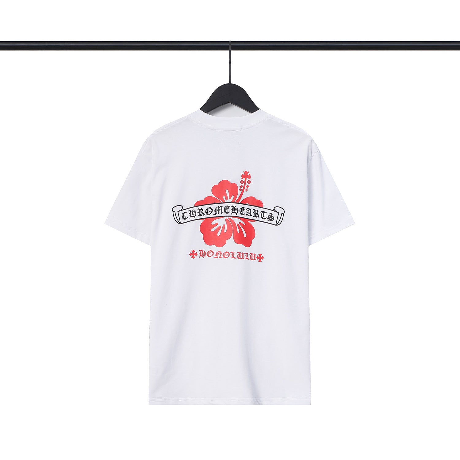 CHH Chrome Heart T Shirts CH Flower Sanskrit Casual Short Sleeve T-Shirt Loose