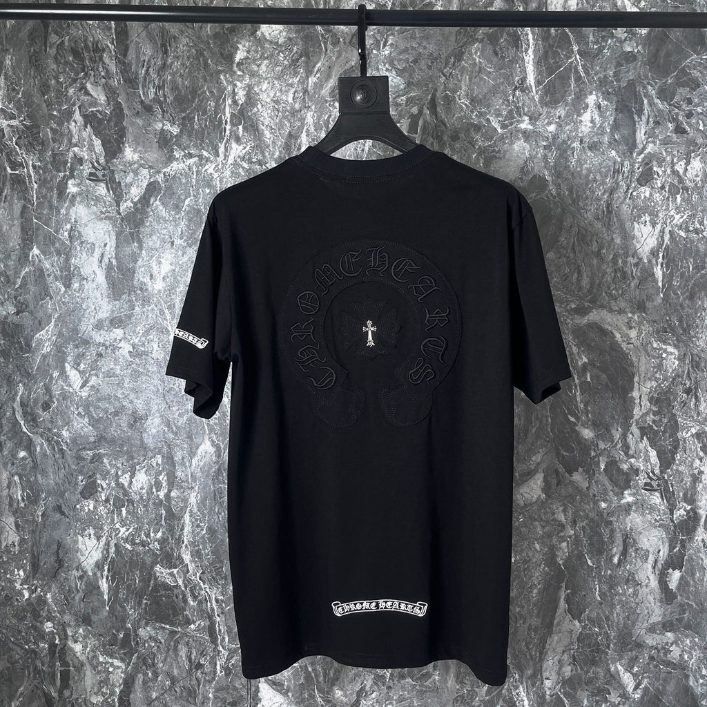 CHH Chrome Heart T Shirts Croix Heavy Industry Embroidery Short Sleeve T-Shirt
