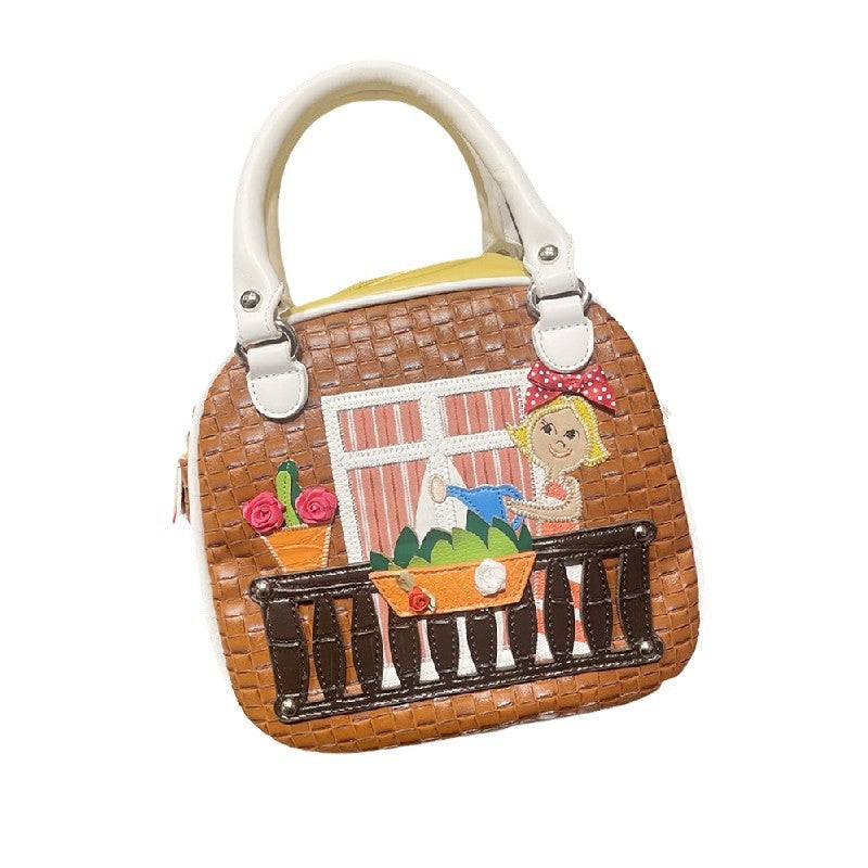 Chrome Heart Leather Bag Handbag Crossbody Bag