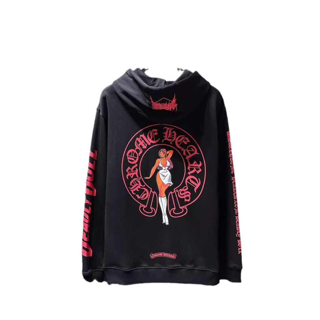 Chrome Heart Hoodie Crowe High Street Trendy Pullover Hooded Sweater