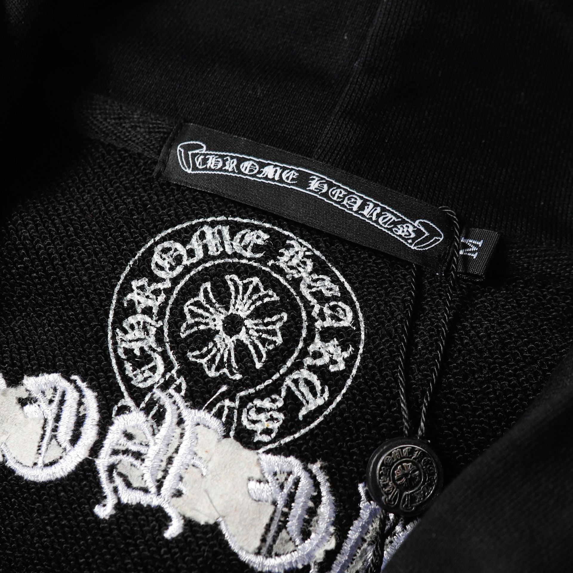 Chrome Heart Hoodie Chrome Heart Sanskrit embroidered hooded sweater