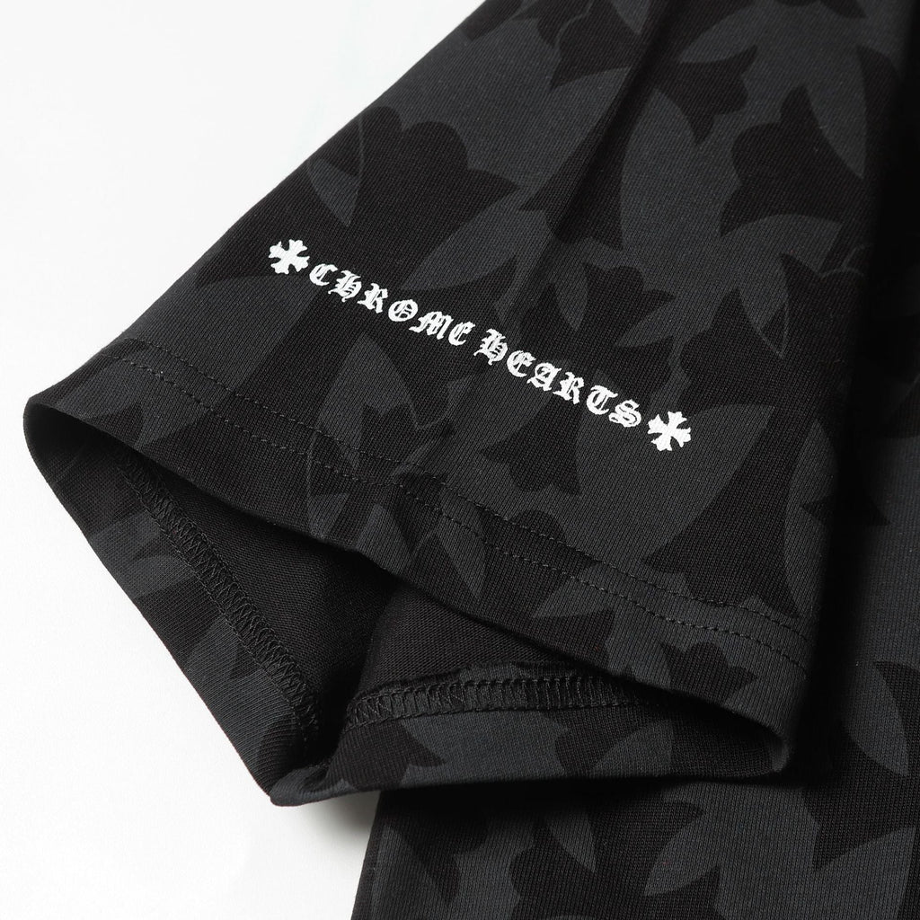 CHH Chrome Heart T Shirts Sanskrit logo embroidery fashion versatile loose T-shirt