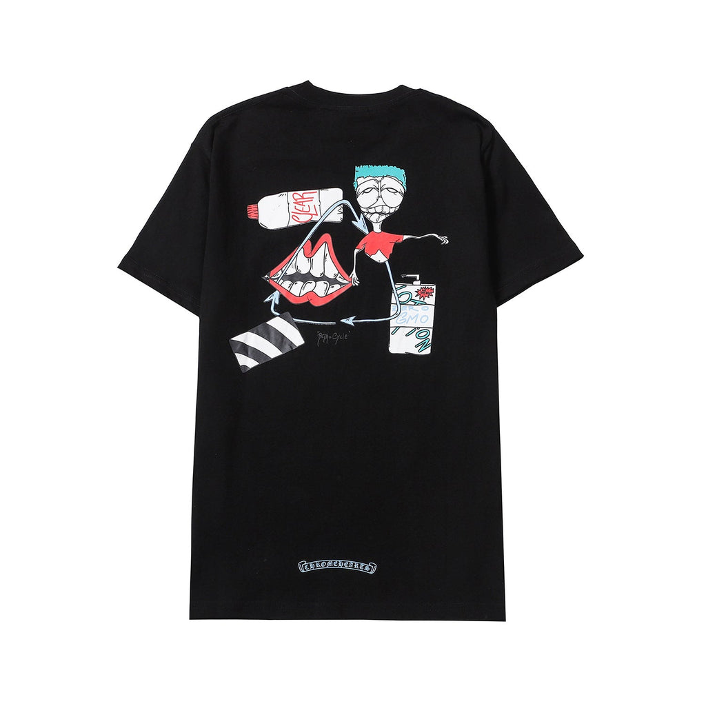 CHH Chrome Heart T Shirts Crowe Summer Short Sleeve Hip Hop Men's and Women's T-Shirts