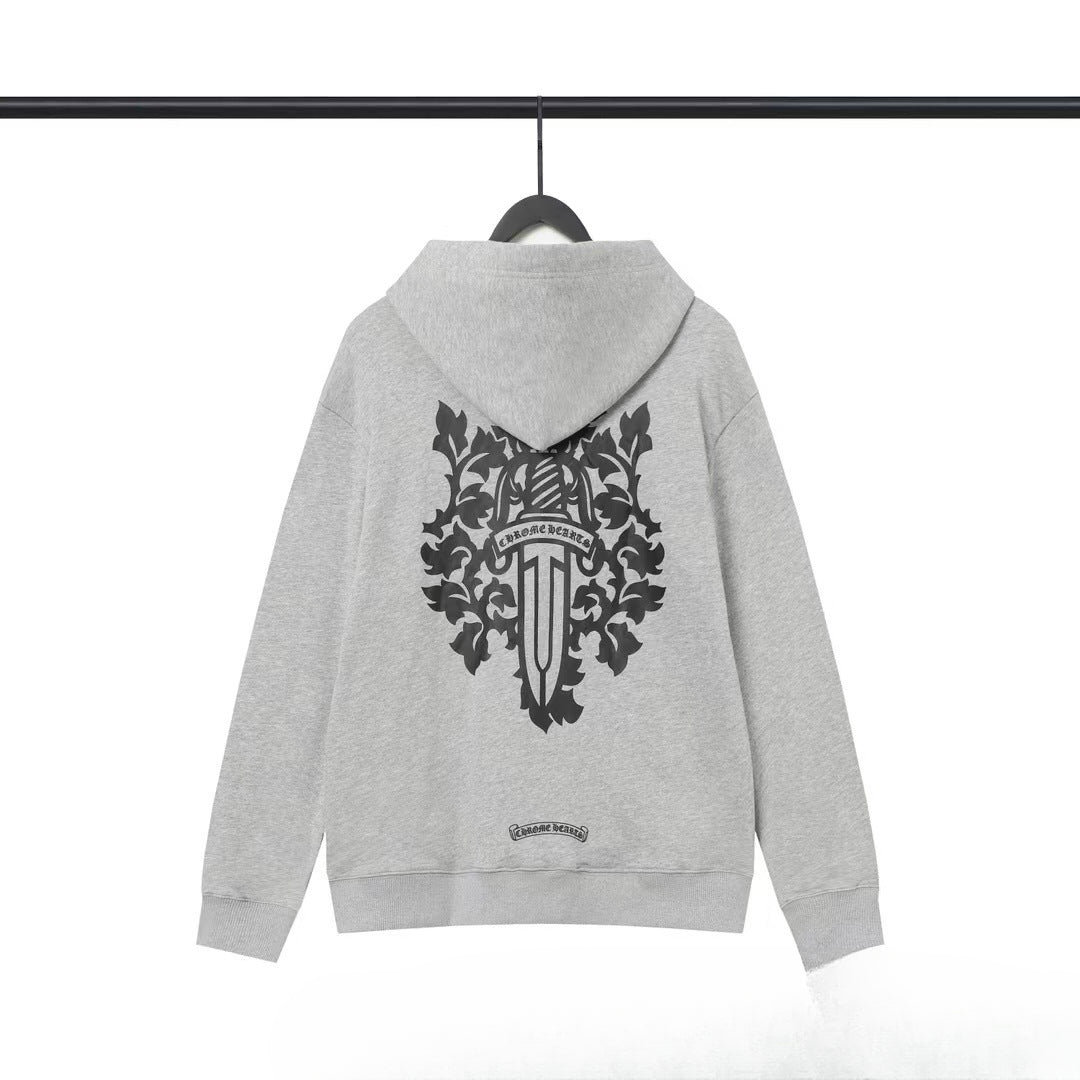 Chrome Heart Hoodie Chrome Heart Sanskrit embroidered hooded sweater sweater
