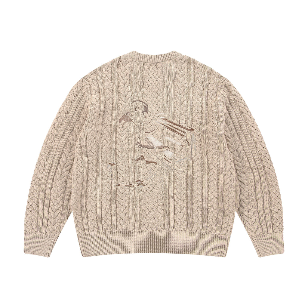 "Jazz" cable knit beige